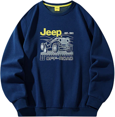 Jeep Wrangler Series Silk Blend Logo Print Casual Crewneck Unisex Sweatshirt P734MKJ268 Buy Jeep Wrangler Series Silk Blend Logo Print Casual Crewneck Unisex Sweatshirt P734MKJ268