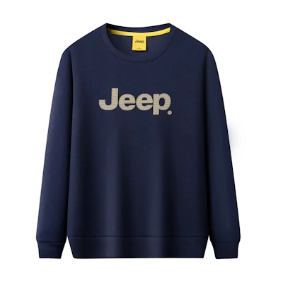 Jeep Wrangler Silk-Blend Fleece Unisex Pullover Sweatshirt with Large Logo P733MKJ068A