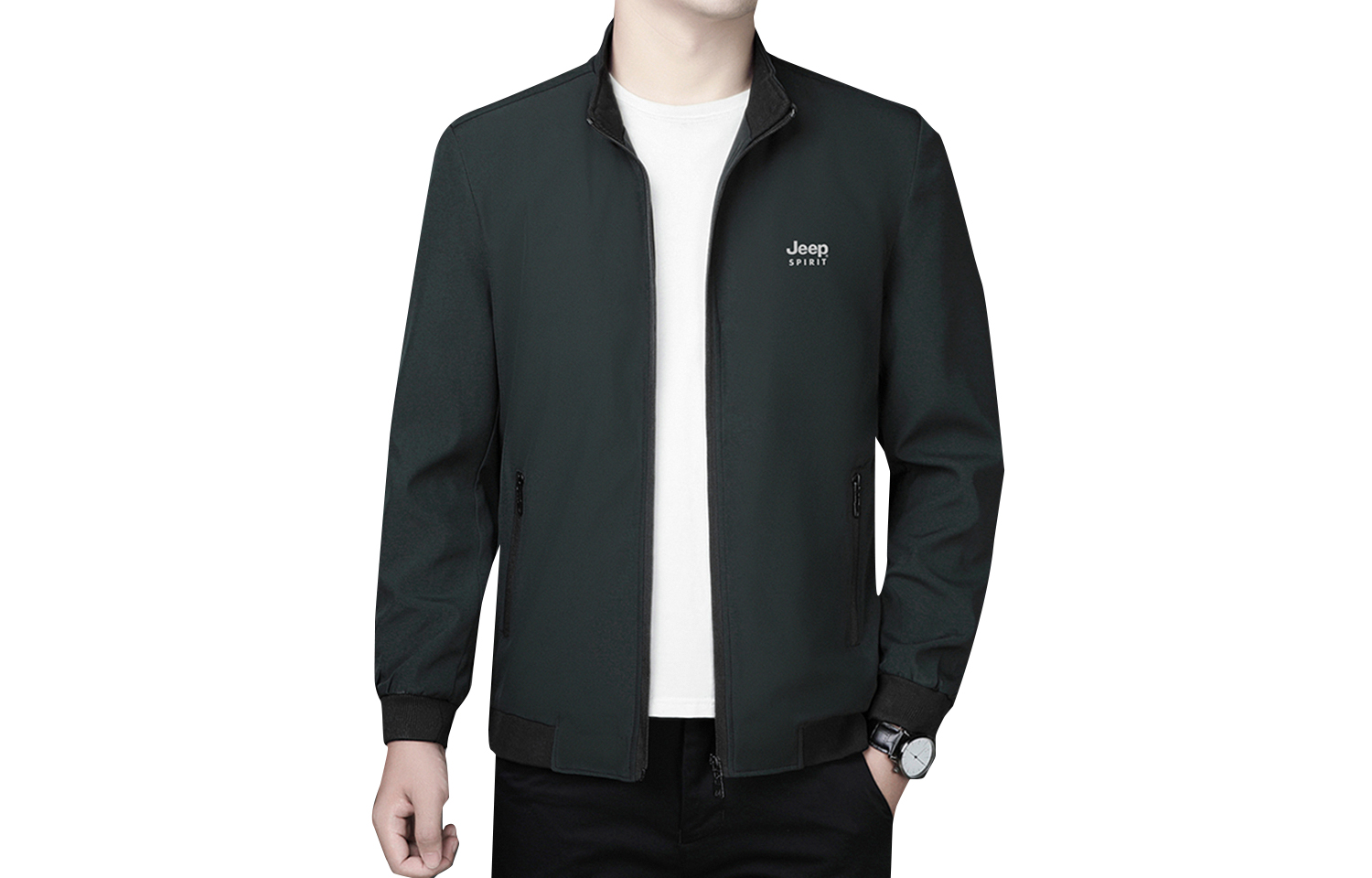 Jeep Zip-Up Logo Printed Long-Sleeve Jacket 24MA773JC9121