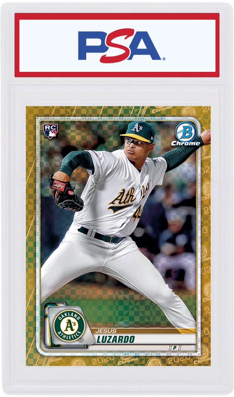 Jesus Luzardo 2020 Bowman Chrome X Rookie Gold X-Fractor /3 #62