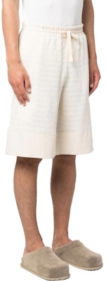 JIL SANDER Beige Cotton Drawstring Casual Shorts Plain Design J47MU0105J20007 Purchase JIL SANDER Beige Cotton Drawstring Casual Shorts Plain Design J47MU0105J20007