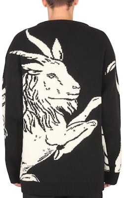 JIL SANDER 黑色卡通圖案印花長袖圓領毛衣 J21GP0069J14583-190 Purchase JIL SANDER 黑色卡通圖案印花長袖圓領毛衣 J21GP0069J14583-190