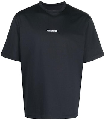 질샌더 블랙 크루넥 티셔츠 솔리드 컬러 로고 프린트. J47GC0023J70031001 Buy 질샌더 블랙 크루넥 티셔츠 솔리드 컬러 로고 프린트. J47GC0023J70031001