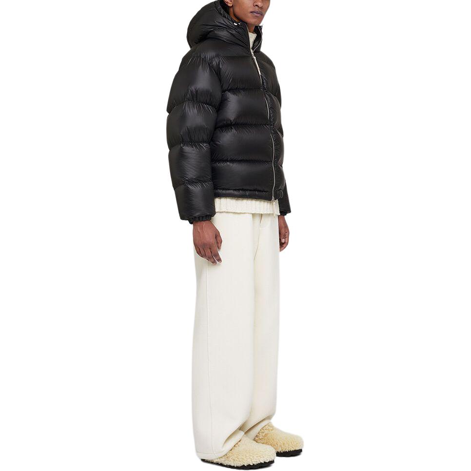Purchase Jil Sander 黑色连帽纯色拉链羽绒服. J47AF0115-J70122-001