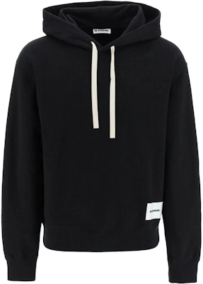 질 샌더 블랙 로고 드로스트링 후디 긴팔 스웨트셔츠 J47GU0105-J20039-001 Buy 질 샌더 블랙 로고 드로스트링 후디 긴팔 스웨트셔츠 J47GU0105-J20039-001