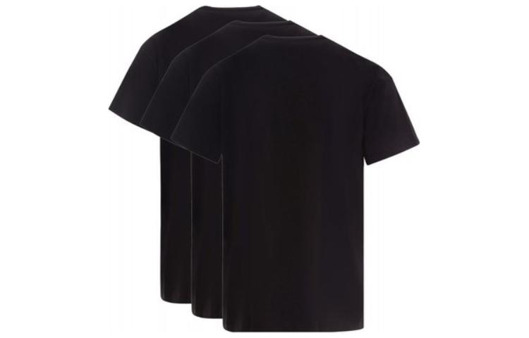 Lookbook 吉尔桑达 黑色标志贴饰圆领T恤三件装 J47GC0001J45048-001