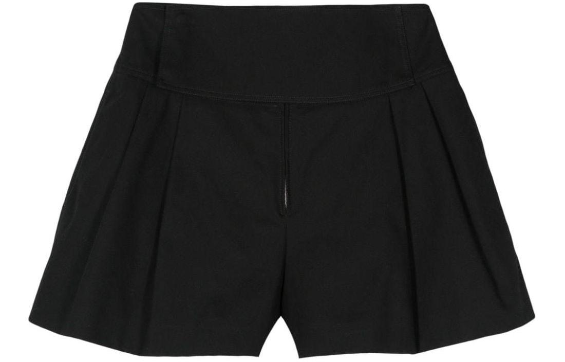 JIL SANDER  Black Pleated Detail Casual Shorts. J02KA0234J45136-BLACK
