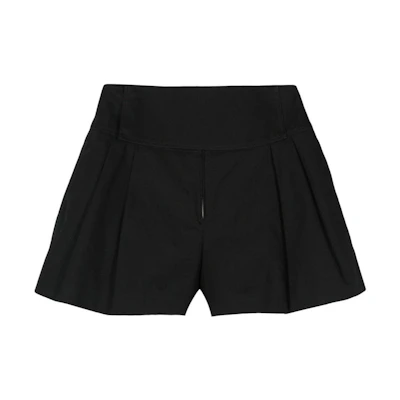 JIL SANDER Black Pleated Detail Casual Shorts. J02KA0234J45136-BLACK