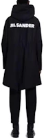 Lookbook JIL SANDER 黑色純色連帽中長款扣襟外套 J23AA0008-J45070-001