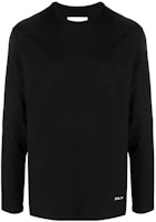 JIL SANDER Black Solid Color Long Sleeve Crewneck T-Shirt J22GC0129J20073-001 JIL SANDER Black Solid Color Long Sleeve Crewneck T-Shirt J22GC0129J20073-001