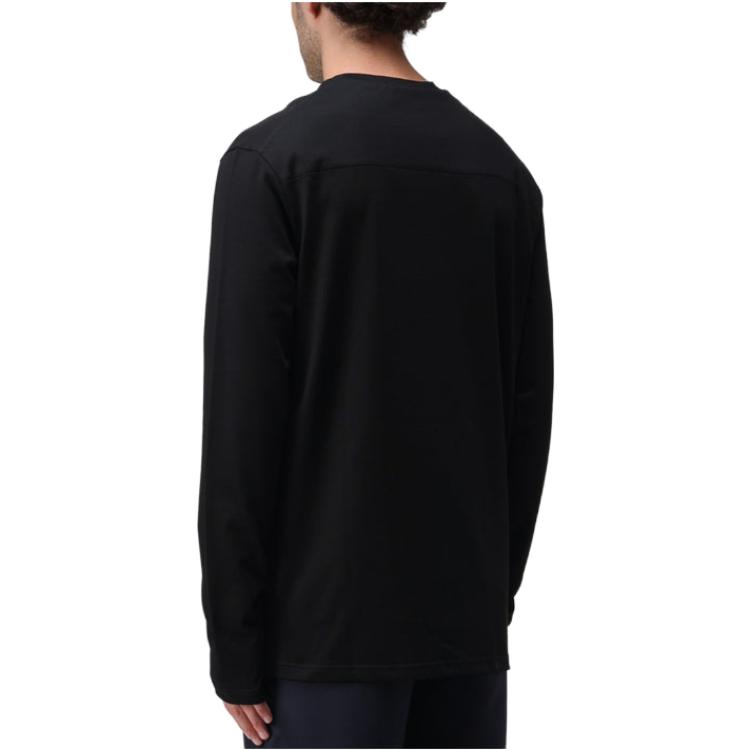Lookbook ジルサンダー ブラック 無地 長袖 クルーネック Tシャツ J22GC0129J20073-001