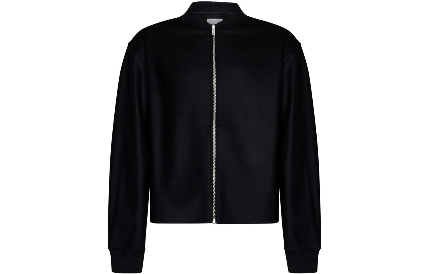 JIL SANDER  Black Solid Color Loose Fit Zip-Up Jacket. J22HG0102J40045001