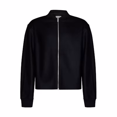 JIL SANDER Black Solid Color Loose Fit Zip-Up Jacket. J22HG0102J40045001