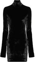 JIL SANDER Black Solid High-Neck Slim-Fit Long-Sleeve Dress. J52NH000-2J65006-001 JIL SANDER Black Solid High-Neck Slim-Fit Long-Sleeve Dress. J52NH000-2J65006-001