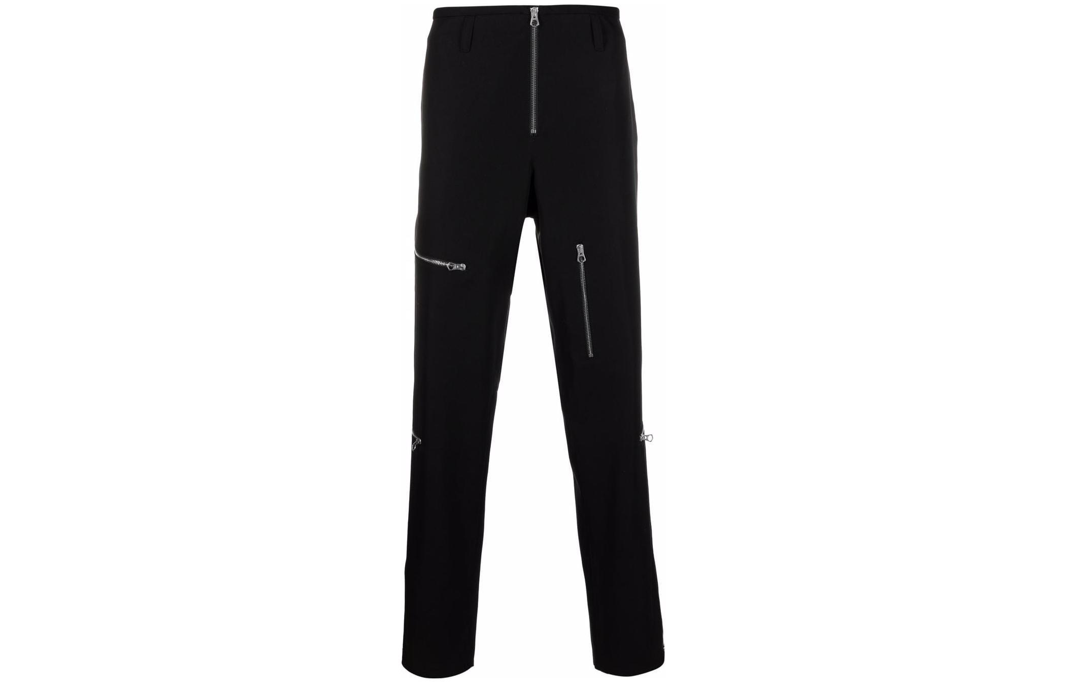 Order JIL SANDER  Black Straight-Leg Casual Pants with Zipper Pocket. JSMU311731MU202900001