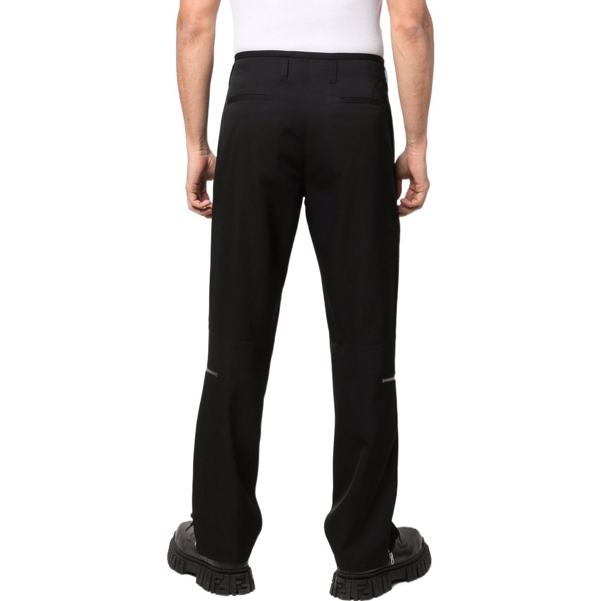 Lookbook JIL SANDER  Black Straight-Leg Casual Pants with Zipper Pocket. JSMU311731MU202900001
