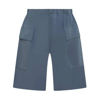 Jil Sander Blue Solid Straight-Fit Casual Shorts with Large Pockets J47KA0210J45127041