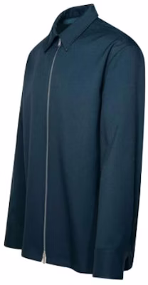 Jil Sander Blue Solid Zip-Up Collared Long Sleeve Jacket. J22DL0178J70001411 Shop Jil Sander Blue Solid Zip-Up Collared Long Sleeve Jacket. J22DL0178J70001411