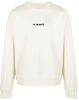 Jil Sander Embroidered Logo Crewneck Sweatshirt Off-White. J47GU0001-J20010-279 Jil Sander Embroidered Logo Crewneck Sweatshirt Off-White. J47GU0001-J20010-279