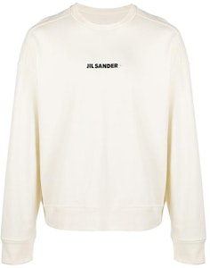 Jil Sander 刺绣Logo圆领卫衣 米白色. J47GU0001-J20010-279 Order Jil Sander 刺绣Logo圆领卫衣 米白色. J47GU0001-J20010-279