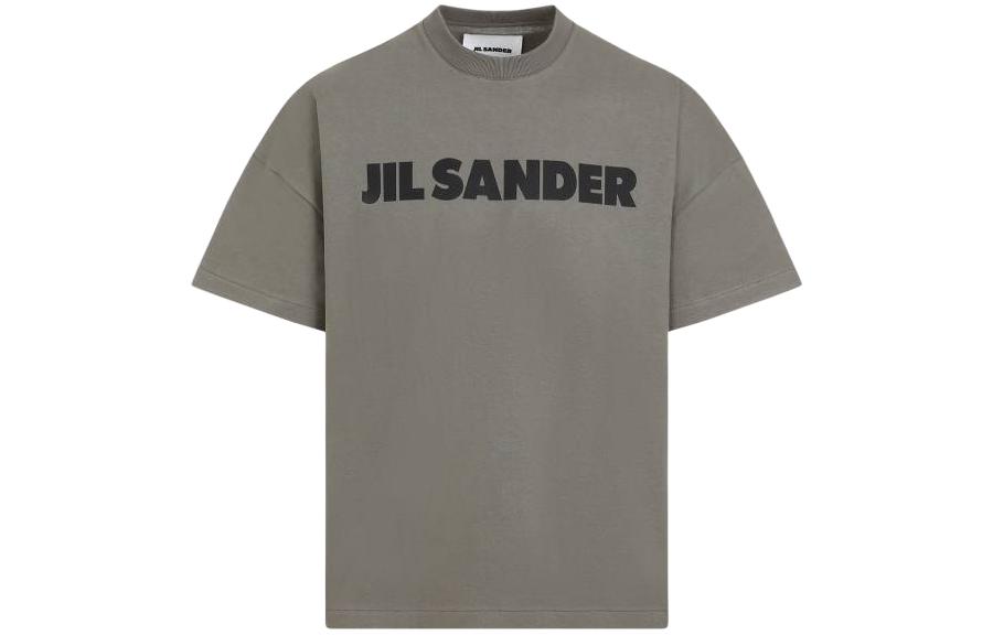JIL SANDER  Green Crewneck Letter Print Short-Sleeve T-Shirt J21GC0001J20215312