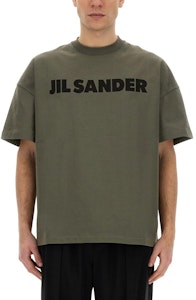 吉尔桑德绿色字母印花短袖圆领T恤 J21GC0001J20215312 Purchase 吉尔桑德绿色字母印花短袖圆领T恤 J21GC0001J20215312