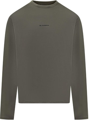 Jil Sander 灰色字母印花長袖圓領T恤 J47GC0022J20033312 Buy Jil Sander 灰色字母印花長袖圓領T恤 J47GC0022J20033312