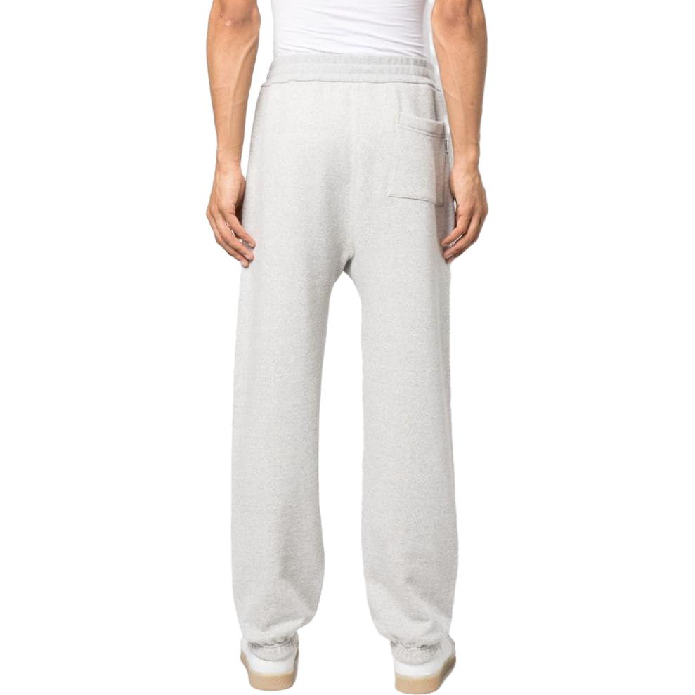Purchase 질 샌더 라이트 그레이 드로스트링 미드라이즈 스트레이트 니트 스웻팬츠. J47KA0125J20010