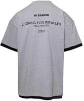 Order JIL SANDER 寬鬆版純色圓領T恤 - 灰色 J61GC0002JTN233046