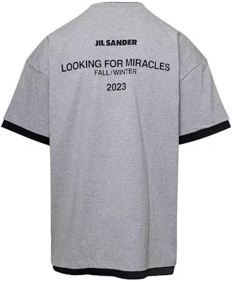 ジル・サンダー ルーズフィット クルーネック 無地 Tシャツ - グレー J61GC0002JTN233046 Order ジル・サンダー ルーズフィット クルーネック 無地 Tシャツ - グレー J61GC0002JTN233046