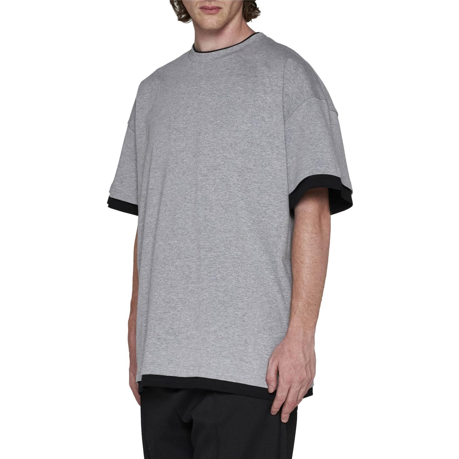 Details for ジル・サンダー ルーズフィット クルーネック 無地 Tシャツ - グレー J61GC0002JTN233046