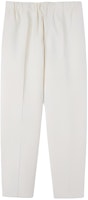 Jil Sander Milk White Tapered Cropped Trousers with Elastic Waist. J23KA0005J45225109 Jil Sander Milk White Tapered Cropped Trousers with Elastic Waist. J23KA0005J45225109