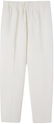 Jil Sander Milk White Tapered Cropped Trousers with Elastic Waist. J23KA0005J45225109 Buy Jil Sander Milk White Tapered Cropped Trousers with Elastic Waist. J23KA0005J45225109