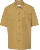 Order JIL SANDER 橄欖綠純色休閒短袖襯衫扣襟上衣. J22DL0194-J45002-922