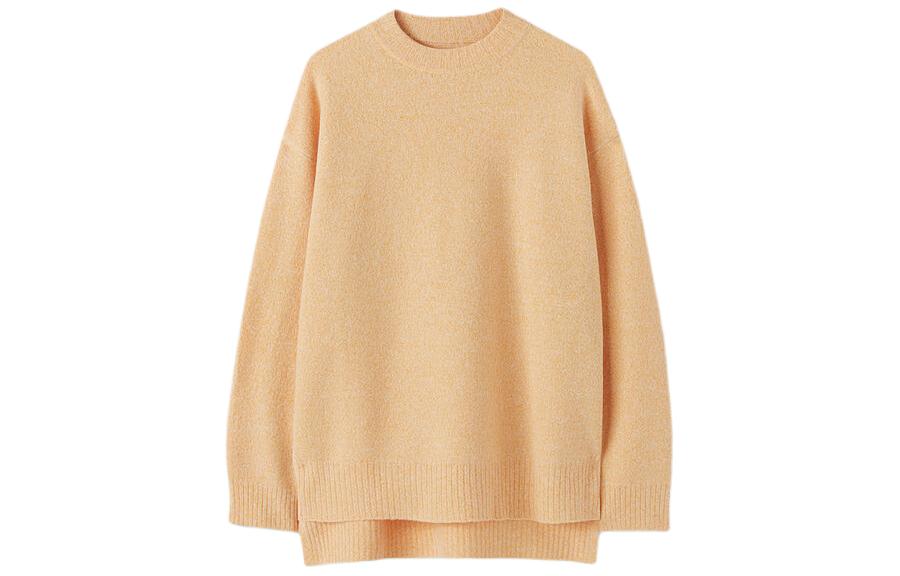 JIL SANDER  Orange Crewneck Pullover Sweater with Side Slits. J22GP0178J14691851