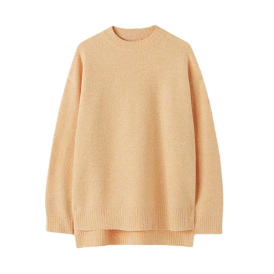 JIL SANDER Orange Crewneck Pullover Sweater with Side Slits. J22GP0178J14691851