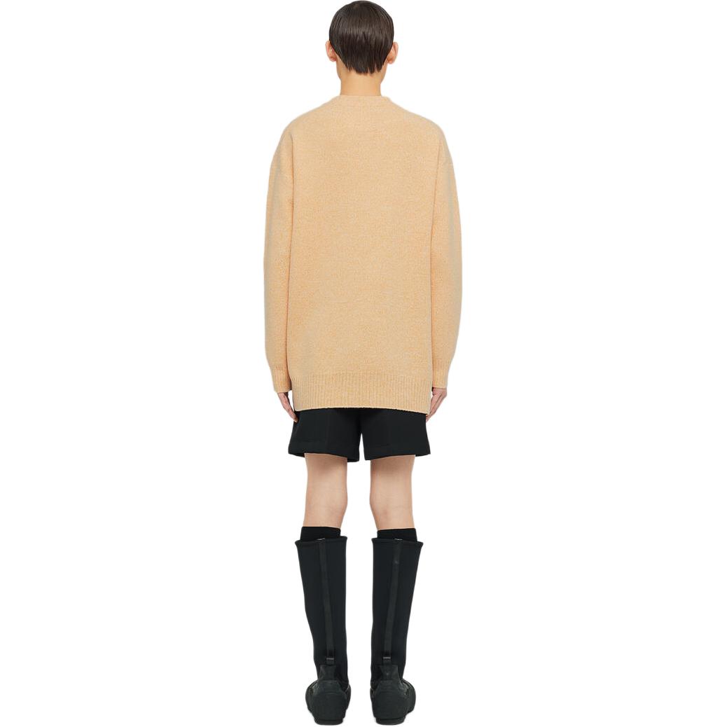 Purchase JIL SANDER  Orange Crewneck Pullover Sweater with Side Slits. J22GP0178J14691851