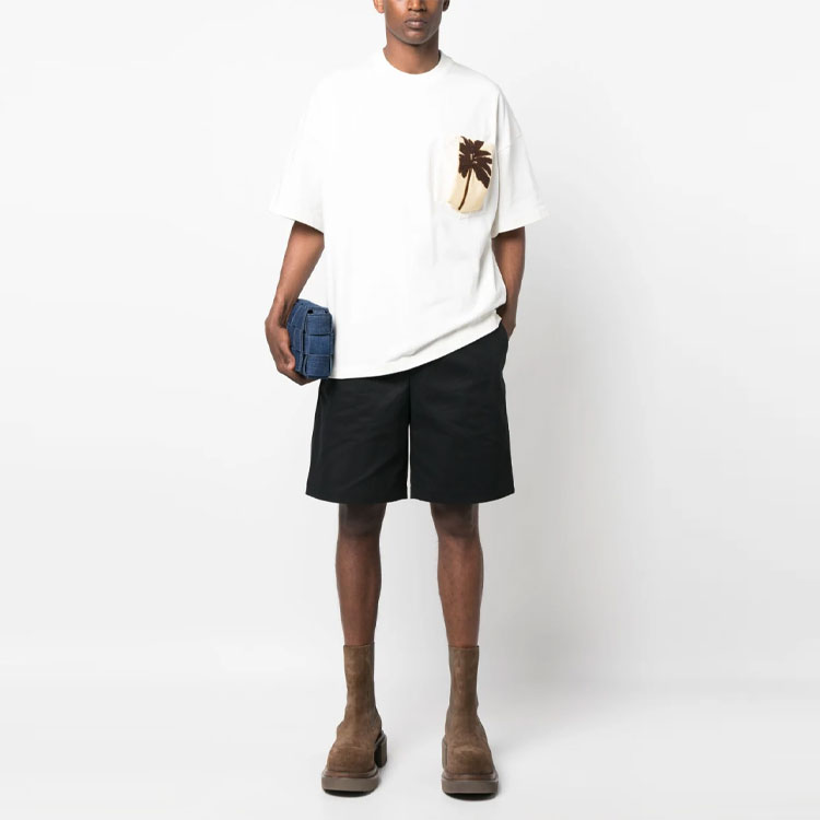 Shop JIL SANDER 宽松款圆领短袖T恤 光学白 J22GC0120-J20035-102