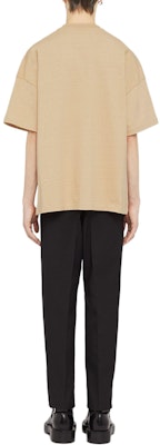 JIL SANDER Oversized Logo Print Cotton T-Shirt Beige Short Sleeve. J21GC0001J20215236 Shop JIL SANDER Oversized Logo Print Cotton T-Shirt Beige Short Sleeve. J21GC0001J20215236