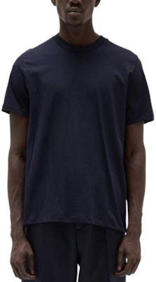 JIL SANDER Plain Minimalist Navy Blue Crew Neck Casual T-Shirt. J21GC0004J45084-406 Lookbook JIL SANDER Plain Minimalist Navy Blue Crew Neck Casual T-Shirt. J21GC0004J45084-406