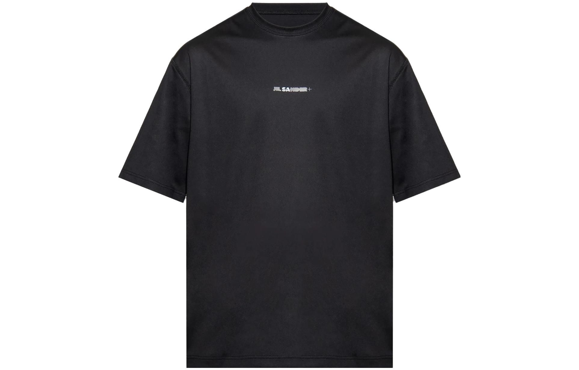 Jil Sander  Solid Black Crewneck Short Sleeve T-Shirt J47GC0023J20033001