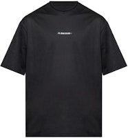 Jil Sander Solid Black Crewneck Short Sleeve T-Shirt J47GC0023J20033001 Jil Sander Solid Black Crewneck Short Sleeve T-Shirt J47GC0023J20033001