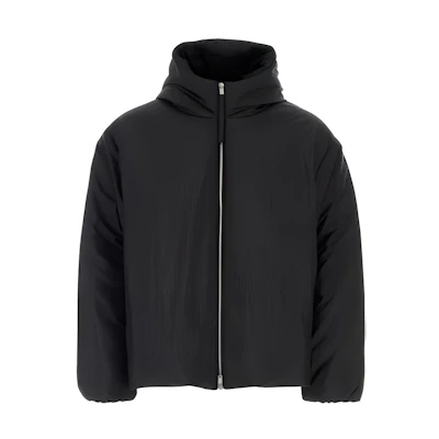 JIL SANDER Solid Color Black Hooded Jacket J47AF0132-J70003-001