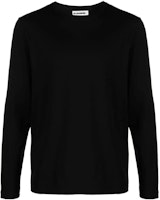Jil Sander Solid Color Crewneck Long-Sleeve T-Shirt Black J47GC0004J45049-BLACK Jil Sander Solid Color Crewneck Long-Sleeve T-Shirt Black J47GC0004J45049-BLACK