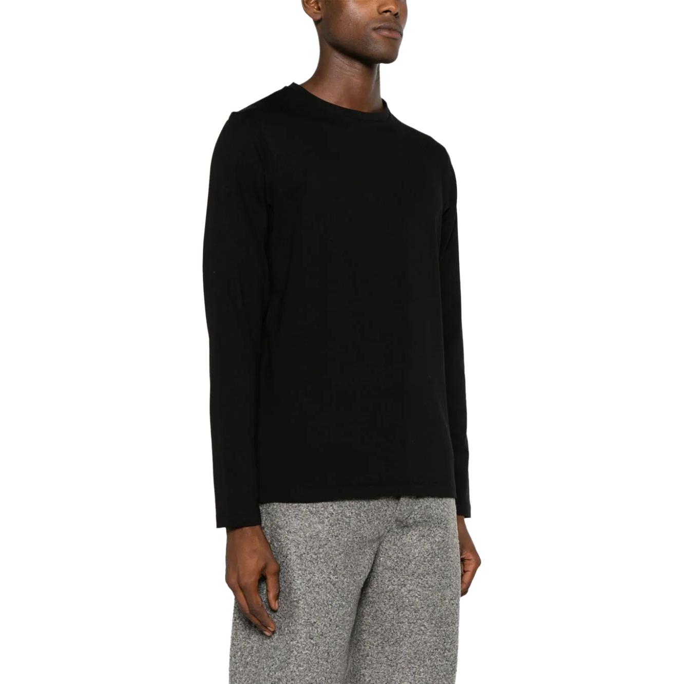 Purchase Jil Sander纯色黑色圆领长袖T恤 J47GC0004J45049-BLACK