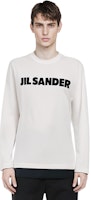 JIL SANDER 白色圓領字母印花長袖運動衫。 J22GC0136-J45047-102 Shop JIL SANDER 白色圓領字母印花長袖運動衫。 J22GC0136-J45047-102