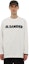 Purchase JIL SANDER 白色圓領字母印花長袖運動衫。 J22GC0136-J45047-102