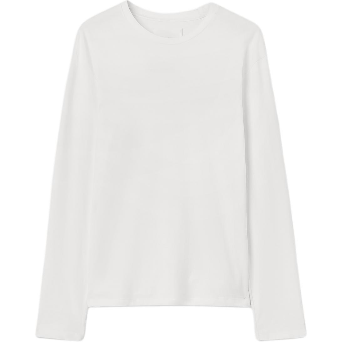 JIL SANDER  White Crewneck Long Sleeve T-Shirt with Letter Print J22GC0188J46219-104