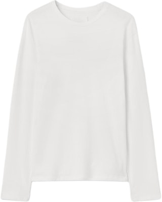JIL SANDER White Crewneck Long Sleeve T-Shirt with Letter Print J22GC0188J46219-104 Order JIL SANDER White Crewneck Long Sleeve T-Shirt with Letter Print J22GC0188J46219-104