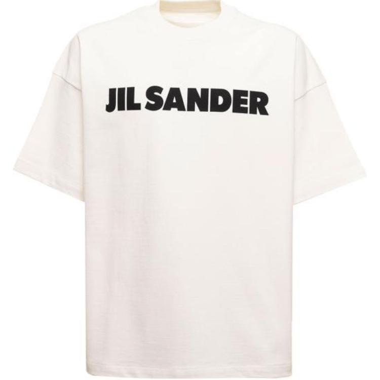 Order JIL SANDER  White Crewneck T-Shirt with Letter Print. J21GC0001-J45148-102